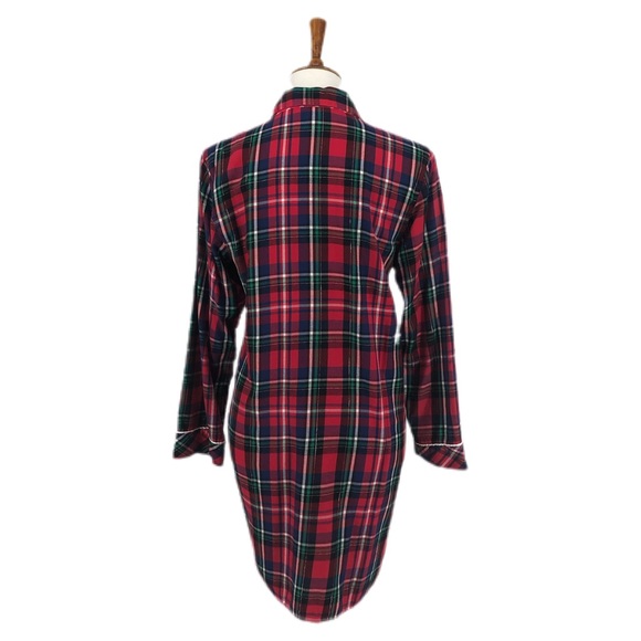 Victoria’s Secret Red Plaid Button Down Nightgown - Picture 4 of 7